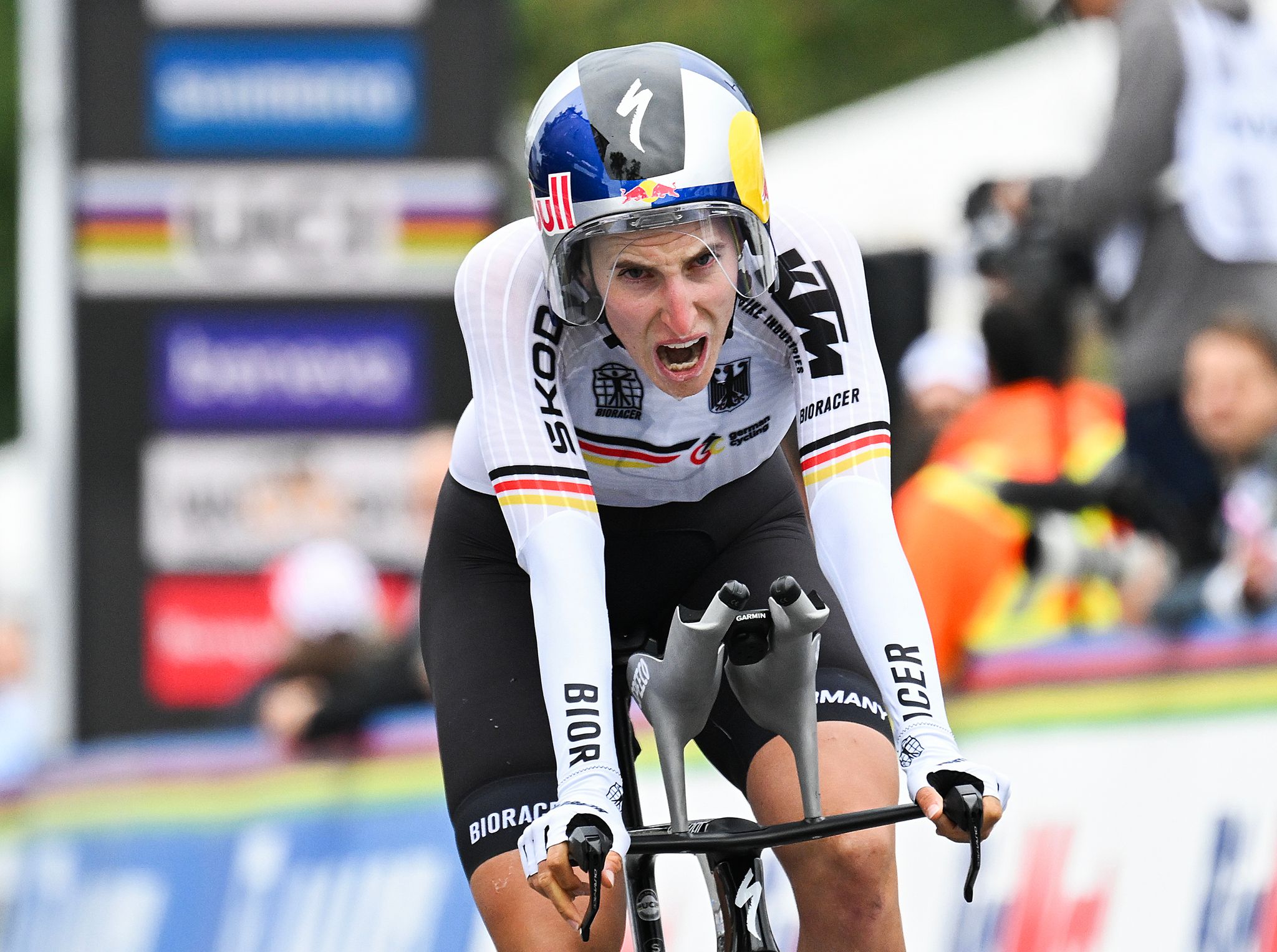 Die deutsche Radrennfahrerin Franziska Koch bei der WM. (Archivbild)